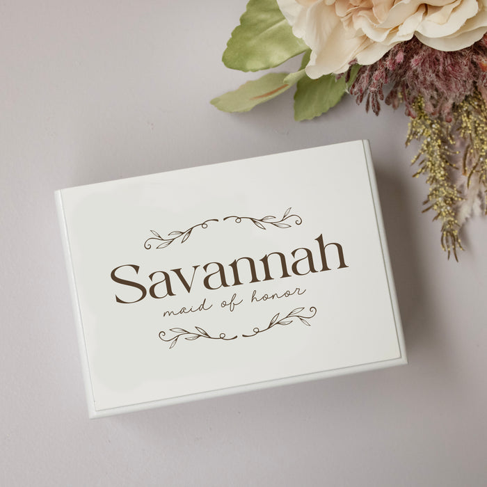 Personalized Maid of Honor Jewelry Box