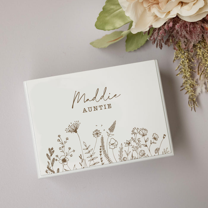 Personalized Wildflower Jewelry Box