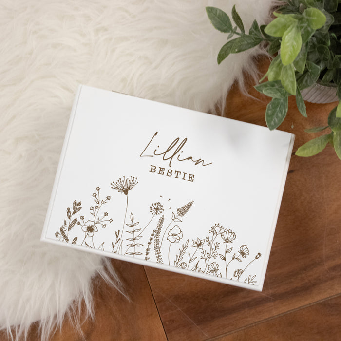 Personalized Wildflower Jewelry Box