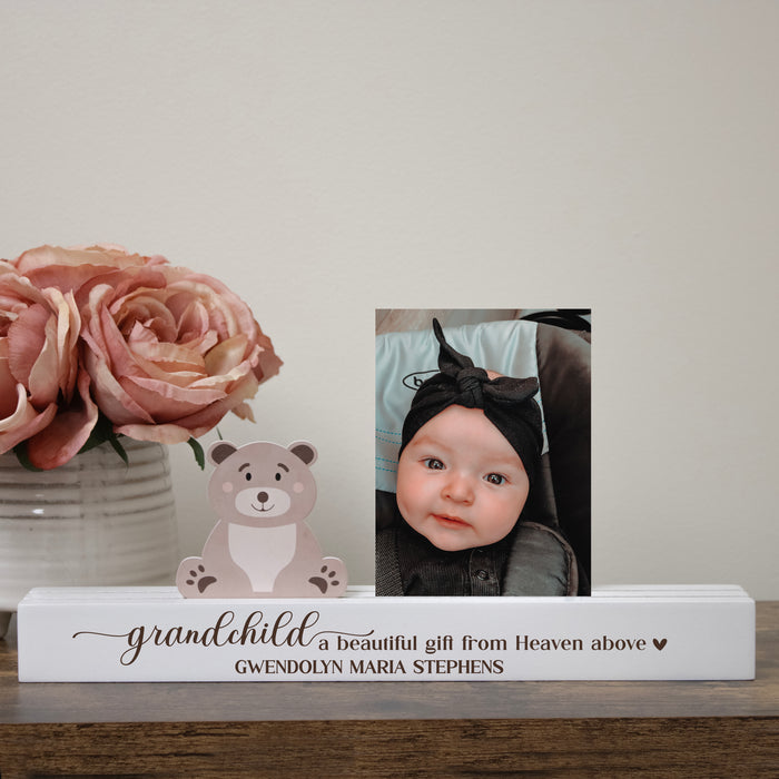 Personalized Grandchild Gift From Heaven Photo Bar