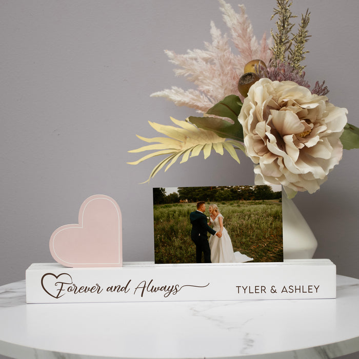 Personalized "Forever and Always" Photo Bar