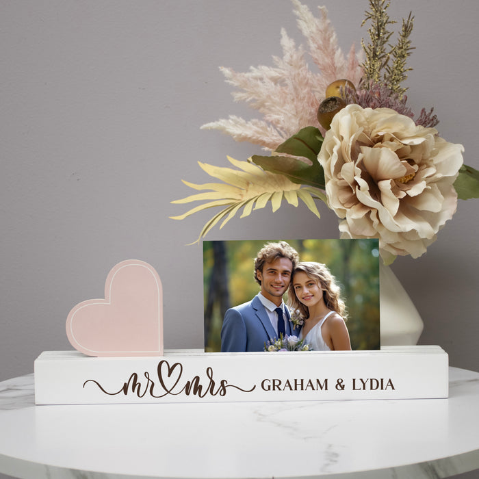 Personalized Mr and Mrs Photo Bar