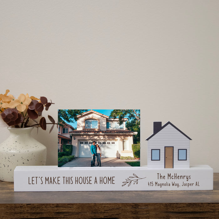 Personalized "Let's Make This House a Home" Photo Bar