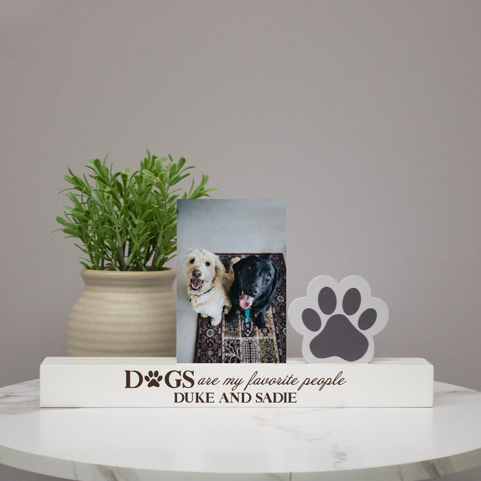 Personalized "Dogs are my Favorite People" Photo Bar
