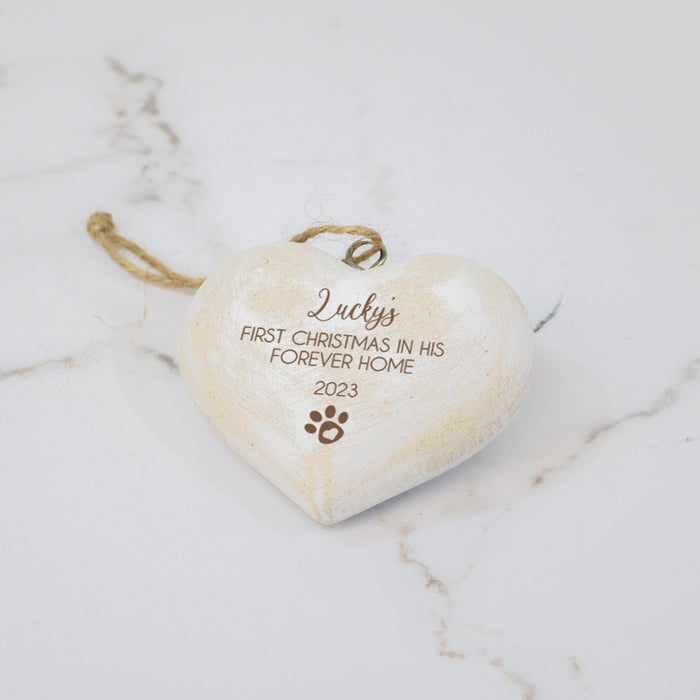 Personalized "First Christmas in Forever Home" Pet Ornament