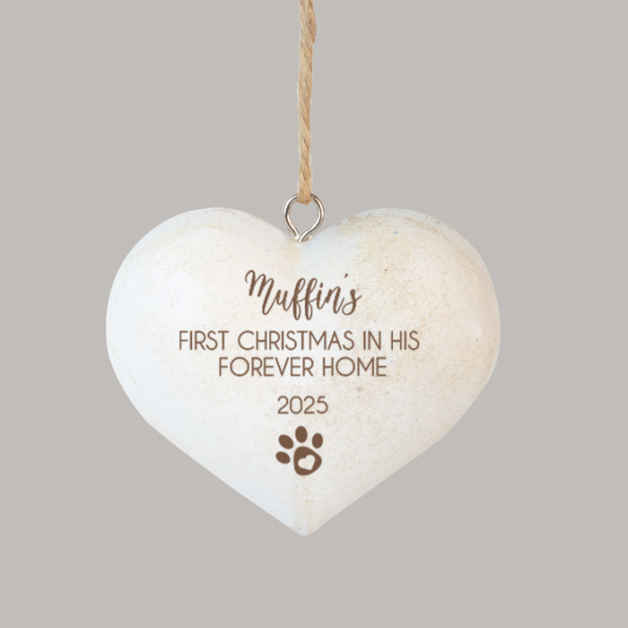 Personalized "First Christmas in Forever Home" Pet Ornament