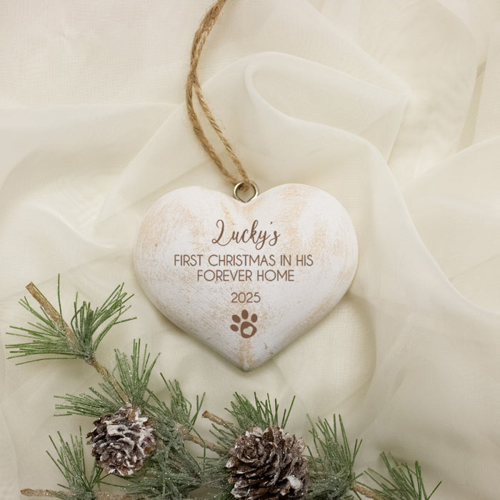 Personalized "First Christmas in Forever Home" Pet Ornament