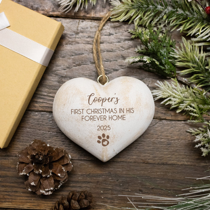 Personalized "First Christmas in Forever Home" Pet Ornament