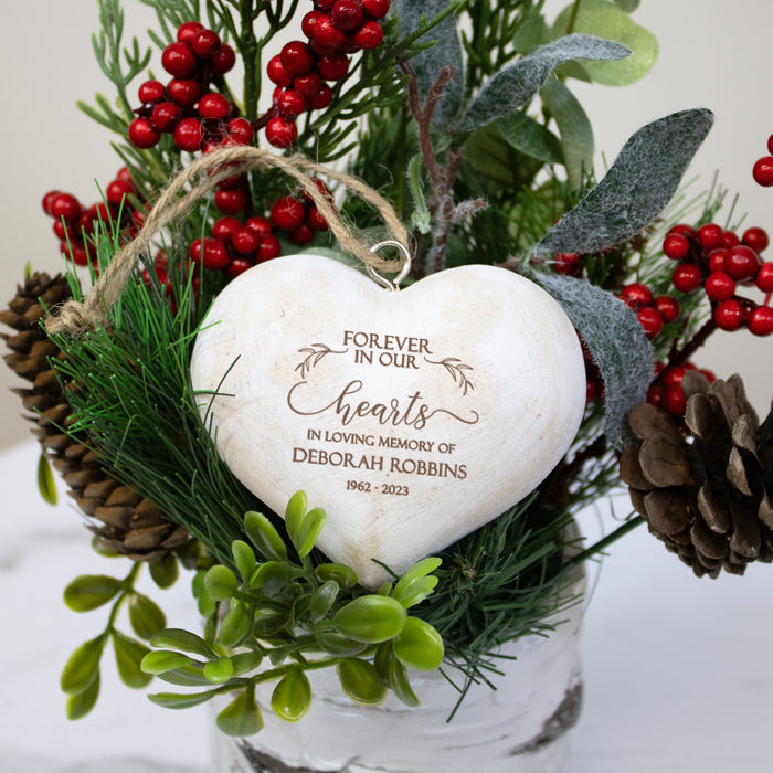Personalized "Forever In Our Hearts" Memorial Heart Ornament