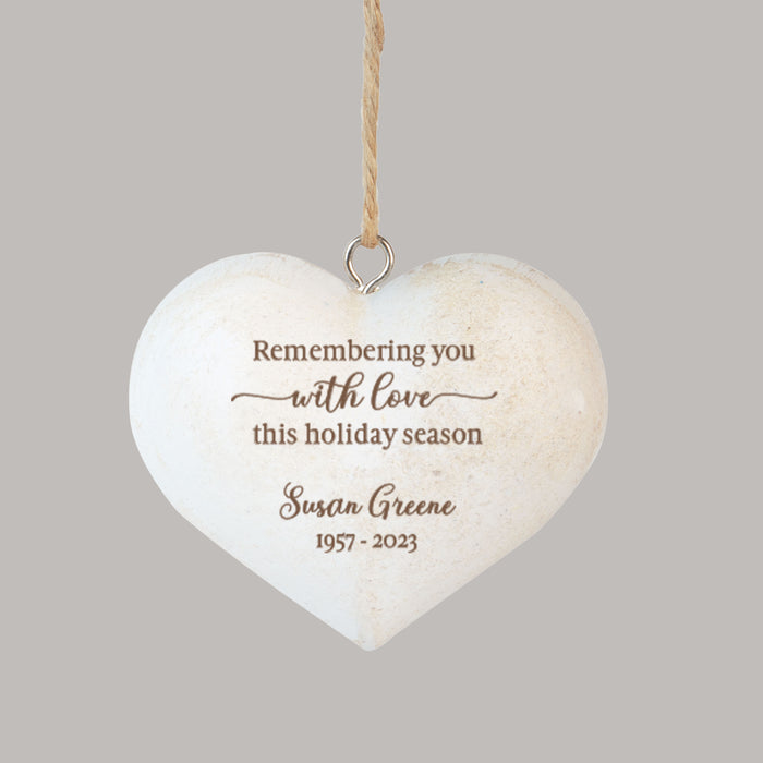 Remembering You Christmas Memorial Ornament