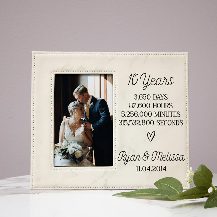 Personalized "Years, Days, Hours, Minutes, Seconds Together" Picture Frame