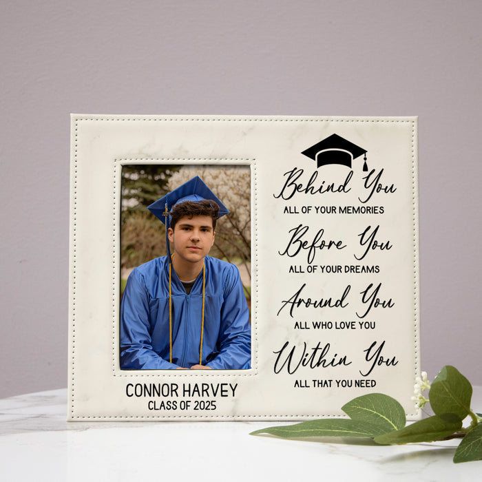 Personalized "Behind You All Of Your Memories" Graduation Picture Frame