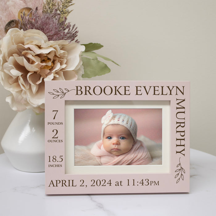 Personalized Baby Birth Stats Picture Frame