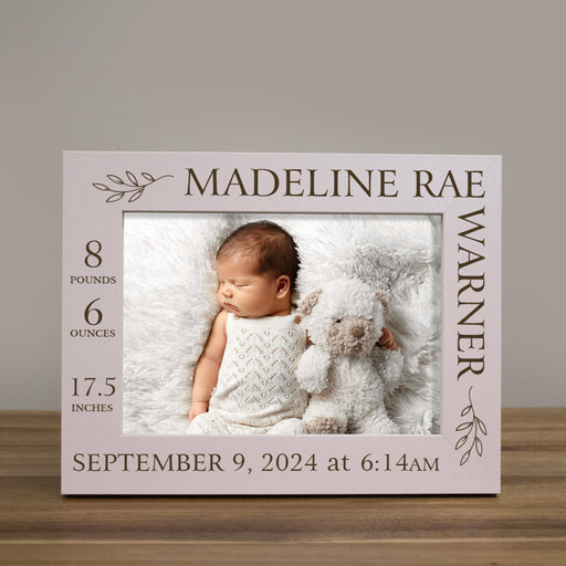 Personalized baby girl picture frame