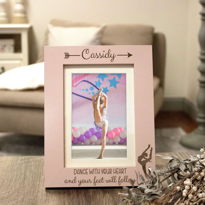 Personalized Pink "Dance With Your Heart" Picture Frame