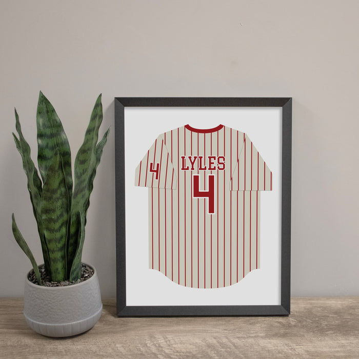 Personalized Sports Jersey Wall Sign