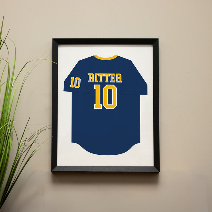 Personalized Sports Jersey Wall Sign