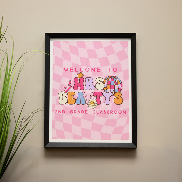 Personalized Classroom Welcome Wall Sign or Digital File for Teacher