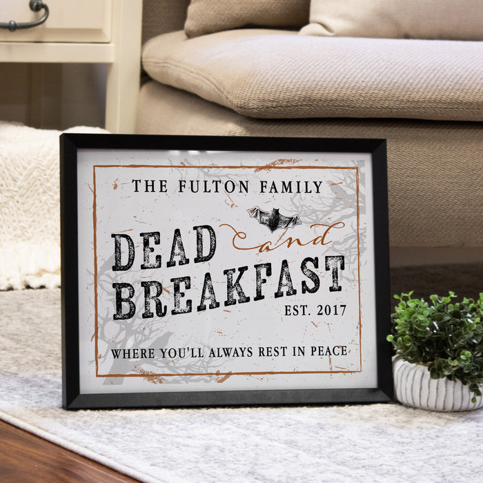 Personalized Dead and Breakfast Halloween Wall Sign