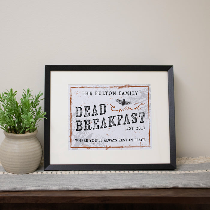 Personalized Dead and Breakfast Halloween Wall Sign