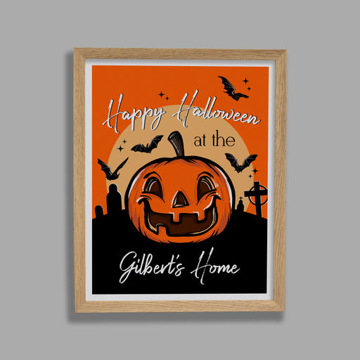 Personalized cute pumpkin sign