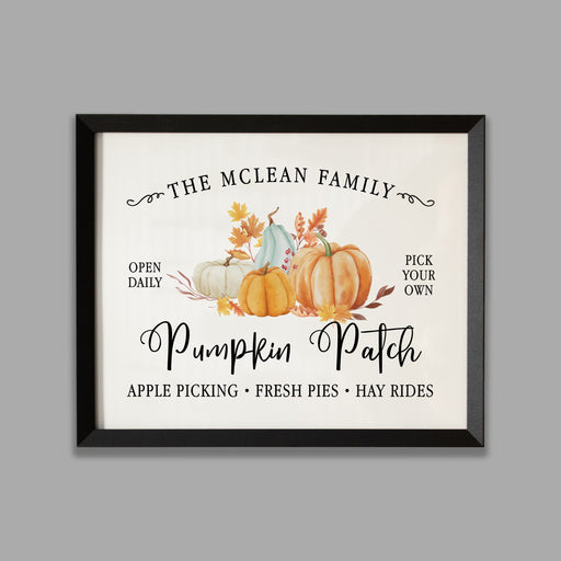 Personalized family fall sign