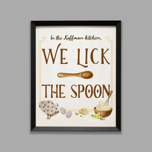 Personalized kitchen quote sign