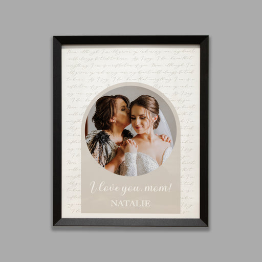 Personalized photo mother of the bride sign