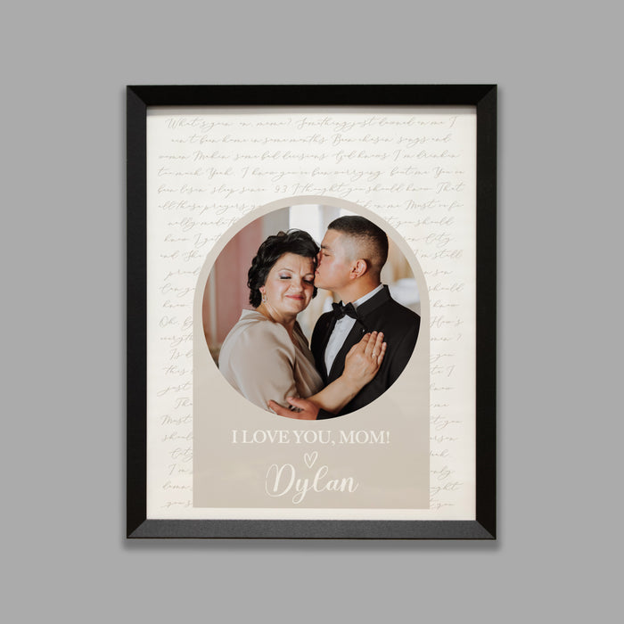 Personalized photo mother of the groom sign