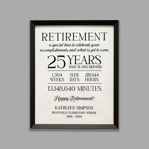 Personalized Retirement goodbye time sign