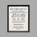 Personalized Retirement goodbye time sign