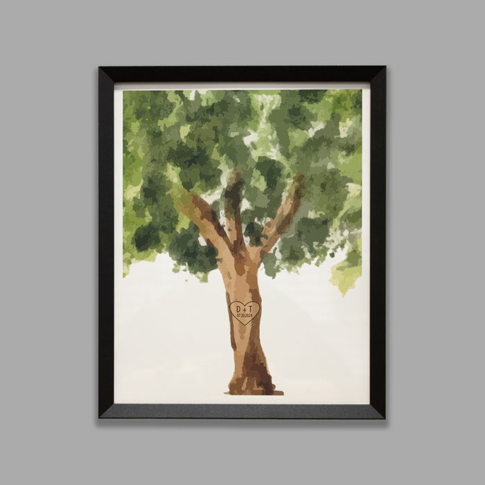 Personalized Initials in tree sign