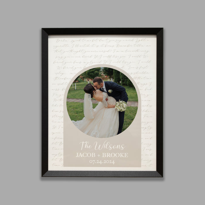 Personalized photo wedding date sign