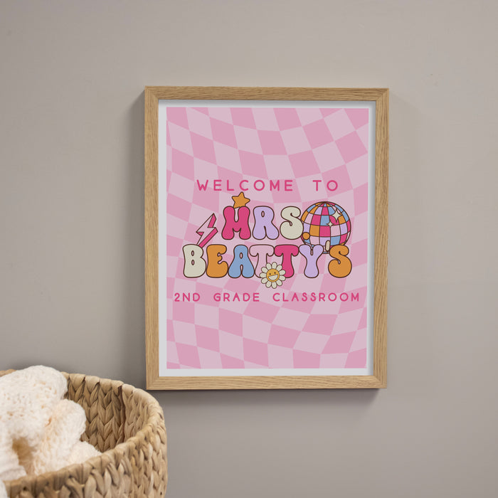 Personalized Classroom Welcome Wall Sign or Digital File for Teacher