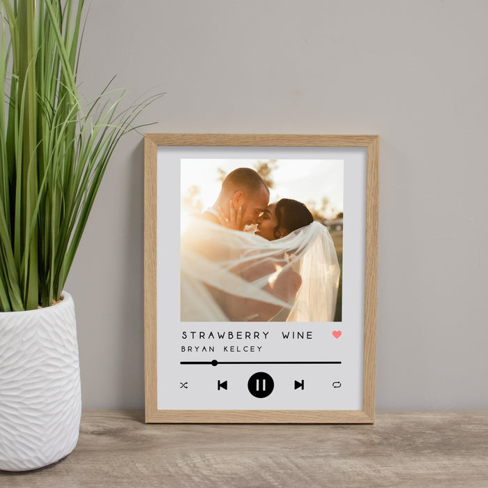 Framed Song Player Photo Framed Wall Sign or Digital File