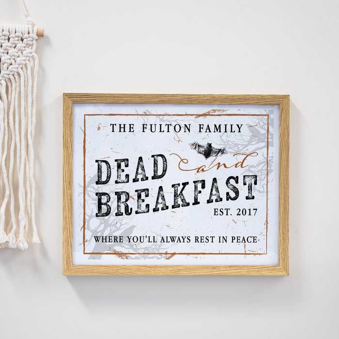 Personalized Dead and Breakfast Halloween Wall Sign