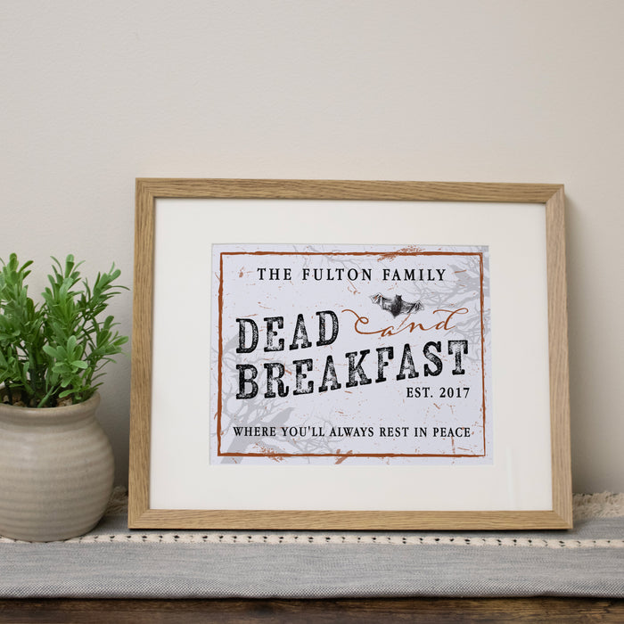 Personalized Dead and Breakfast Halloween Wall Sign