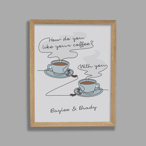 Personalized cute coffee sign