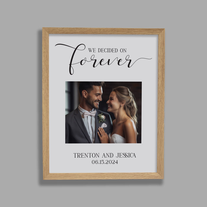 Personalized wedding photo sign