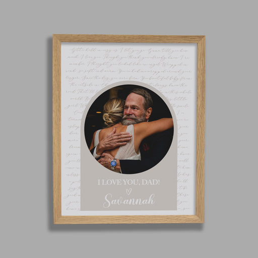 Personalized photo Father of the Bride sign