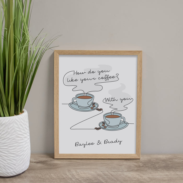 Framed Coffee Lovers Wall Sign or Digital File