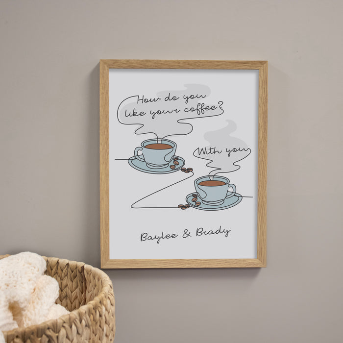 Framed Coffee Lovers Wall Sign or Digital File