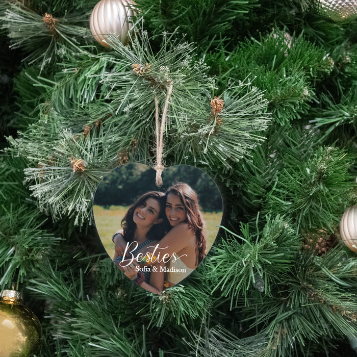 Custom besties ornament with photo