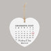 Personalized Wedding Calendar Christmas Ornament