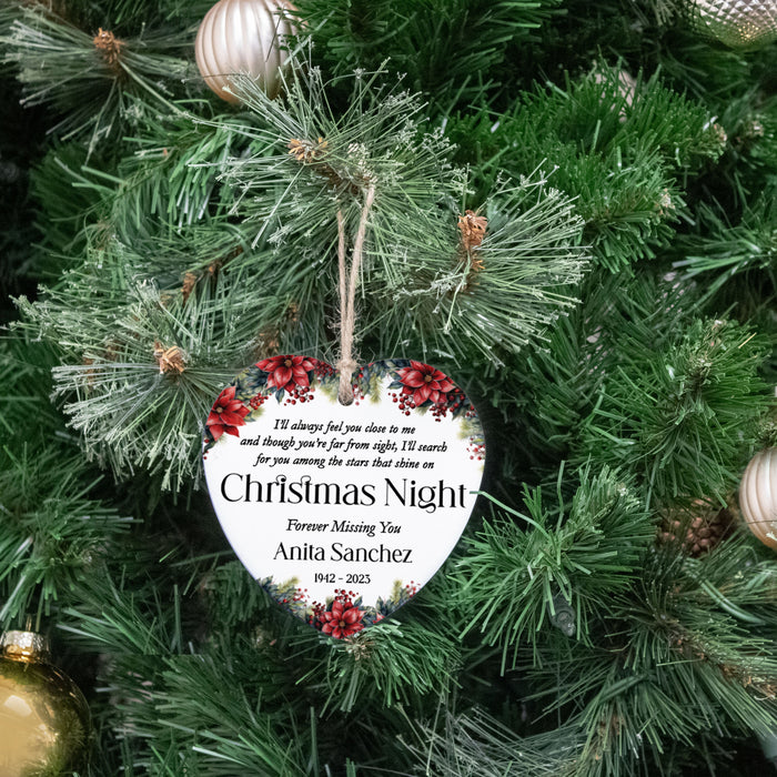 Personalized Christmas Night Memorial Ornament