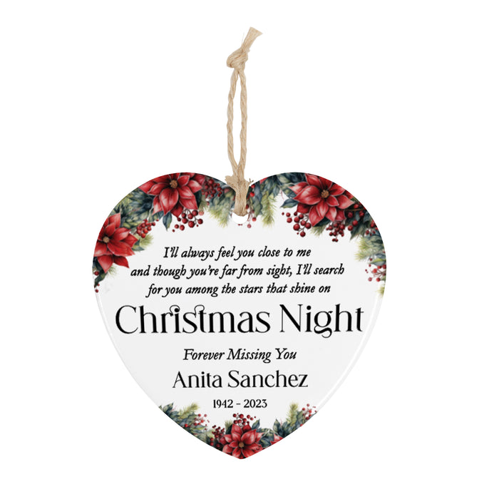 Personalized Christmas Night Memorial Ornament