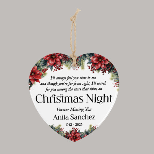 Personalized memorial Christmas ornament