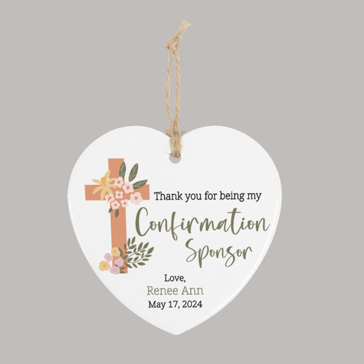 Confirmation sponsor ornament gift personalized