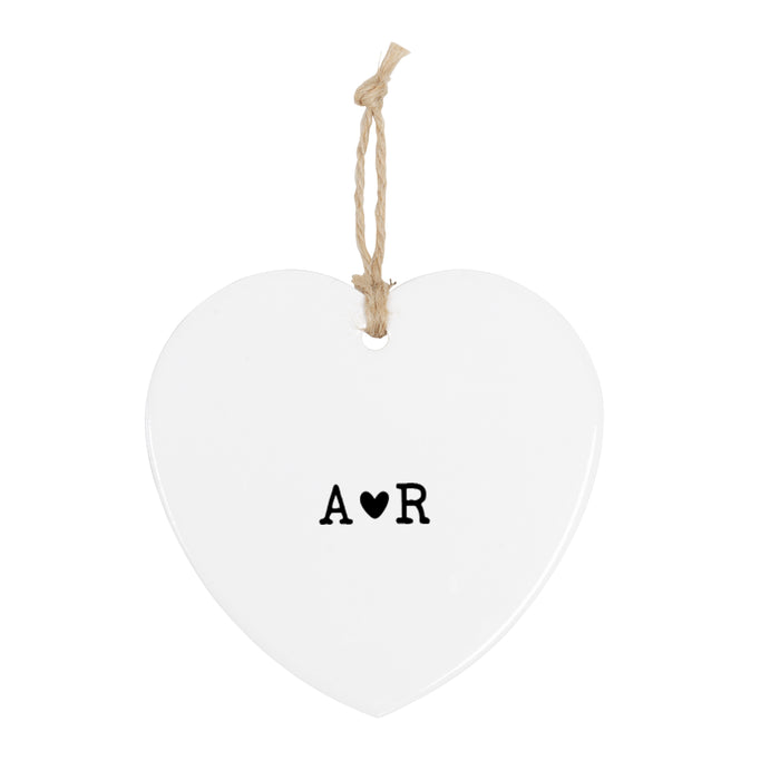Personalized Couple Initials Heart Ornament