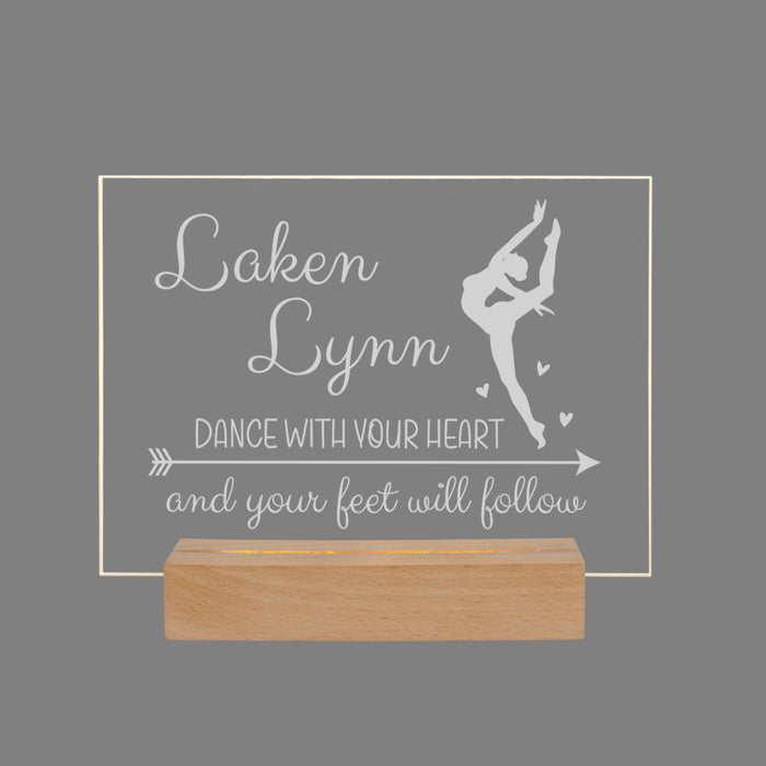 Personalized "Dance With Your Heart" LED Light